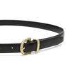 Trendy Women's Casual Pu Leather Belt With Vintage Gold Buckle For Everyday Wear
