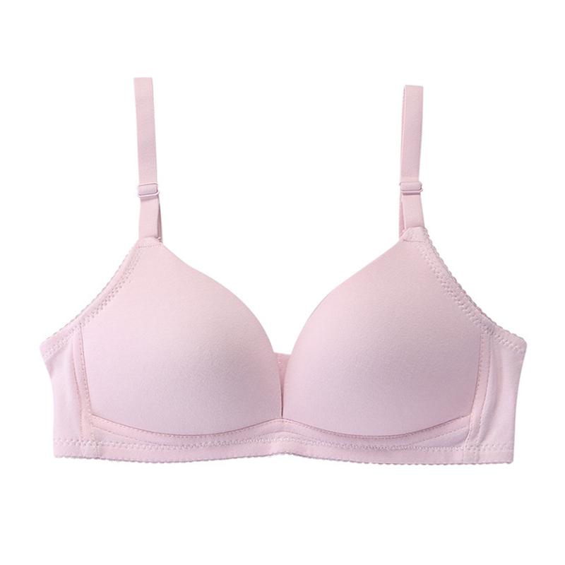 

1 шт. Подростковый удобный хлопковый мягкий подростковый бюстгальтер без косточек, тренировочный бюстгальтер, однотонный 34/75AB