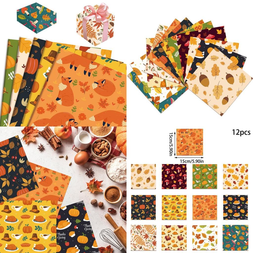 Pumpkin Themed Packaging Paper For Diy Gift Wrap And Festive Party Decorations