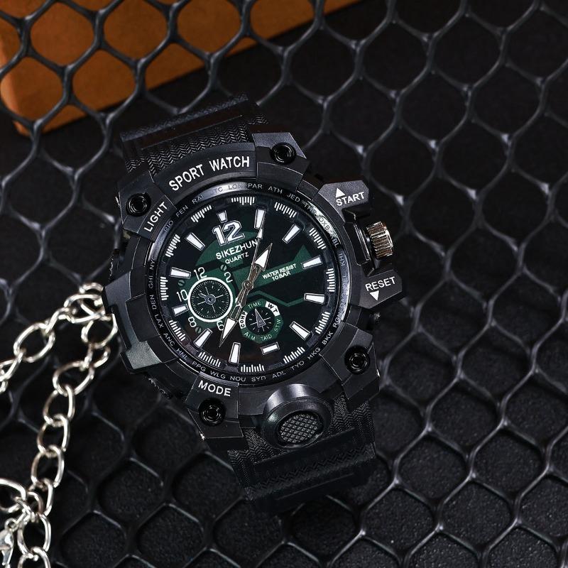 

New youth electronic watch, anti-drop sports and leisure for junior and high school students, cool and trendy men s quartz watch чёрный