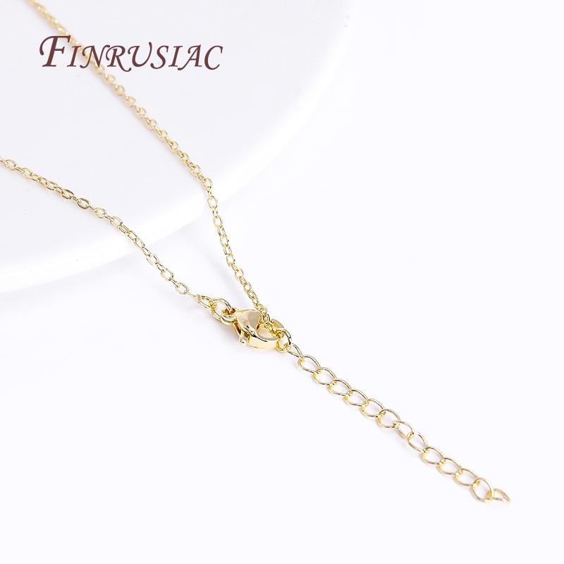 18K Gold Plated Brass Metal Oval Shape Thin Chains Necklace For Jewelry Making Supplies DIY Accessories