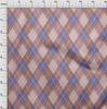 oneOone Cotton Flex Light Green Fabric Check Argyle Dress Material Fabric Print Fabric By The Yard 40 Inch