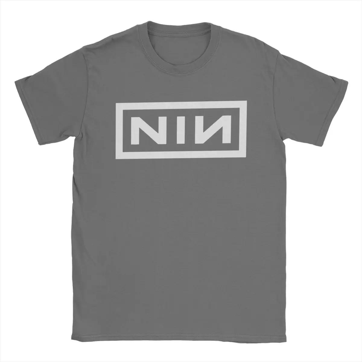 

Новинка Nine Inch Nails NIN футболки мужские с круглым вырезом 100% хлопок футболка с коротким рукавом футболка летняя одежда XXXL темно серый