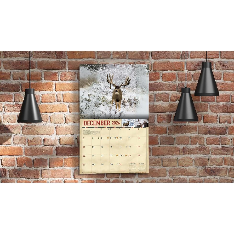 2026 Monster Mule Deer Wall Calendar 16-Month X-Large Size 14x22, Big Buck Calendar by The KING Company-Monster Calendars
