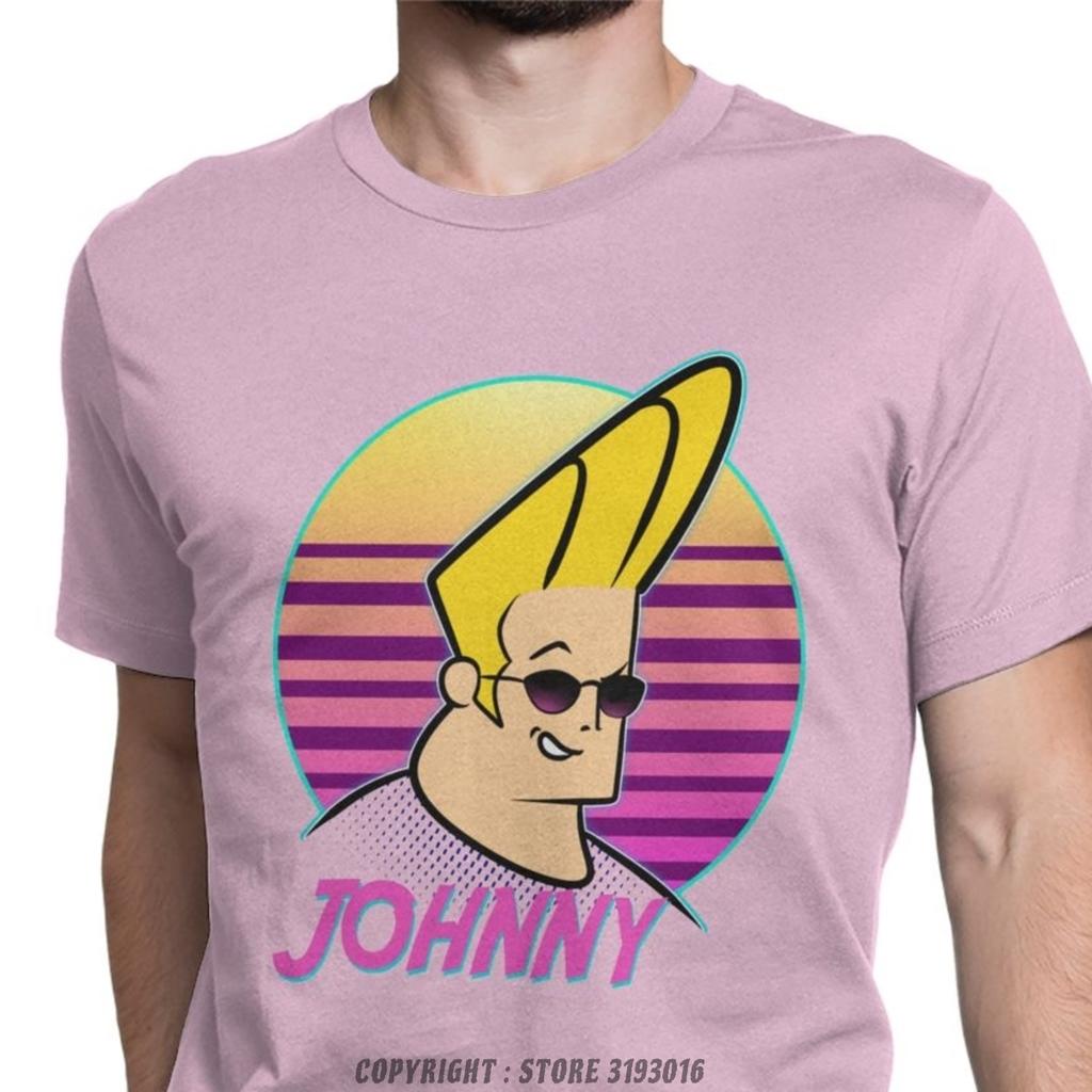Johnny Bravo Wave Magliette 3D da Uomo Cartoni Animati Occhiali Cartone Animato Vintage Maglietta Larga Camisas TShirt Camisas Hombre