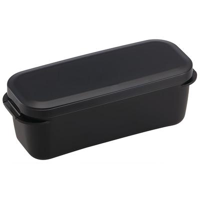 Skater Bento Integriert Spülmaschinen- und Mikrowellengeeignet Hergestellt in Kohlebox, 2-stöckig, 800ml, Dichtung, Sauber, Sicher, Japan, Schwarz, PALB8-A