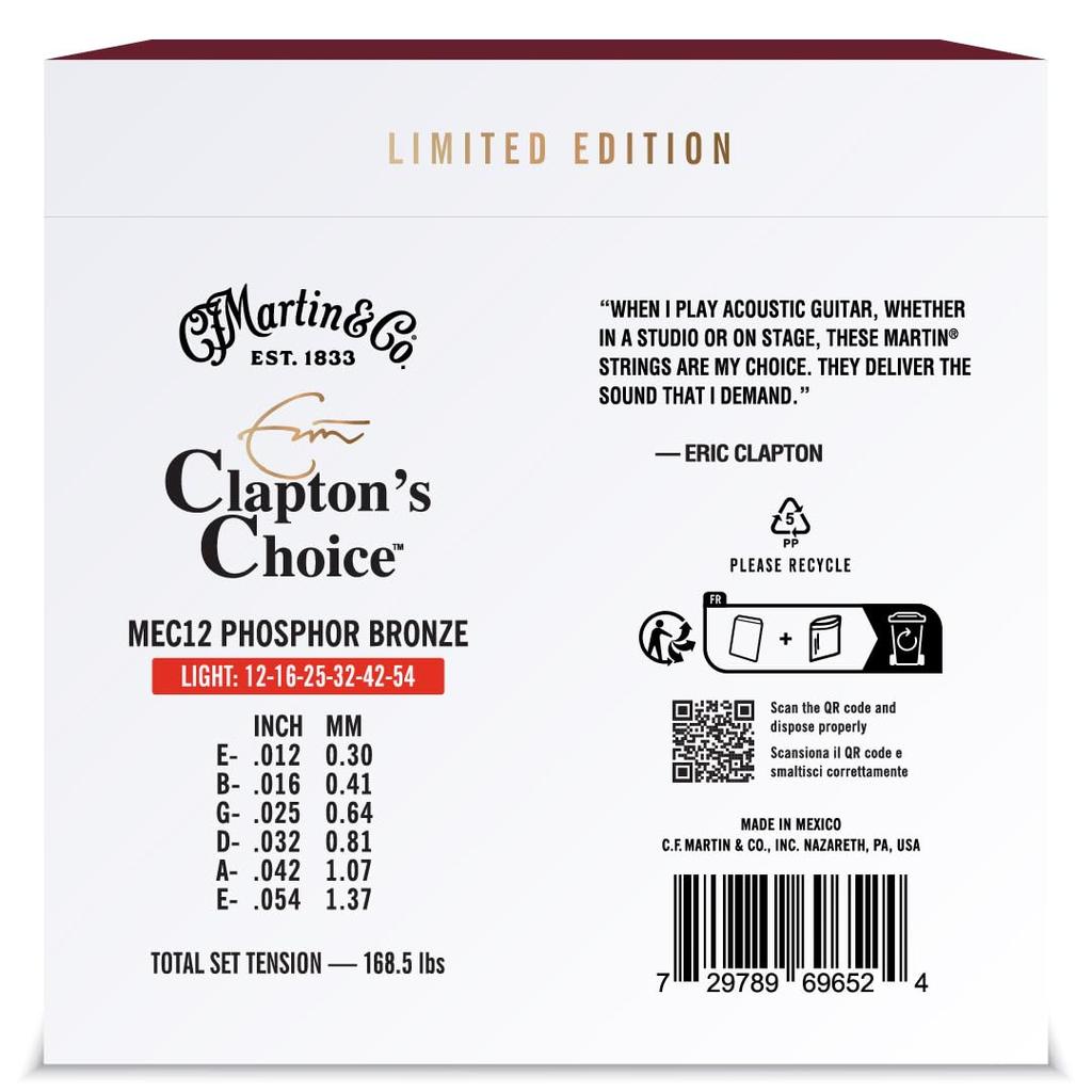 Martin MEC12LTD20 Choice 20th Anniversary Strings Clapton's (Light Gauge)