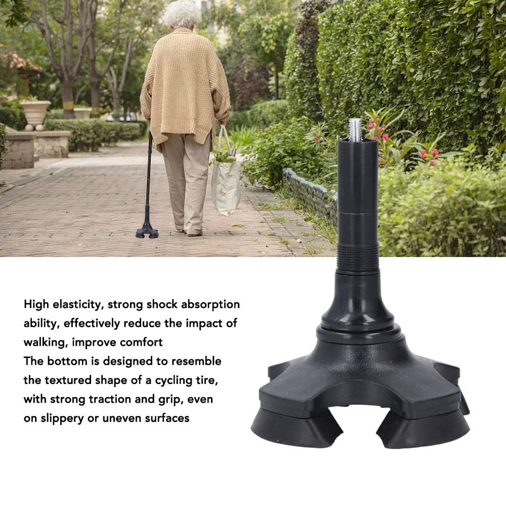 Lightweight Walking Cane Base Shock Absorption Crutch Tip Durable Trekking Pole Tips  Elderly