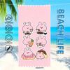 A-Asamimichaans Cartoon Schläfrig Niedlich Handtuch Textil Bademantel Strand Schnelltrocknend Leicht Tragbar Camping Schwimmbad Reise