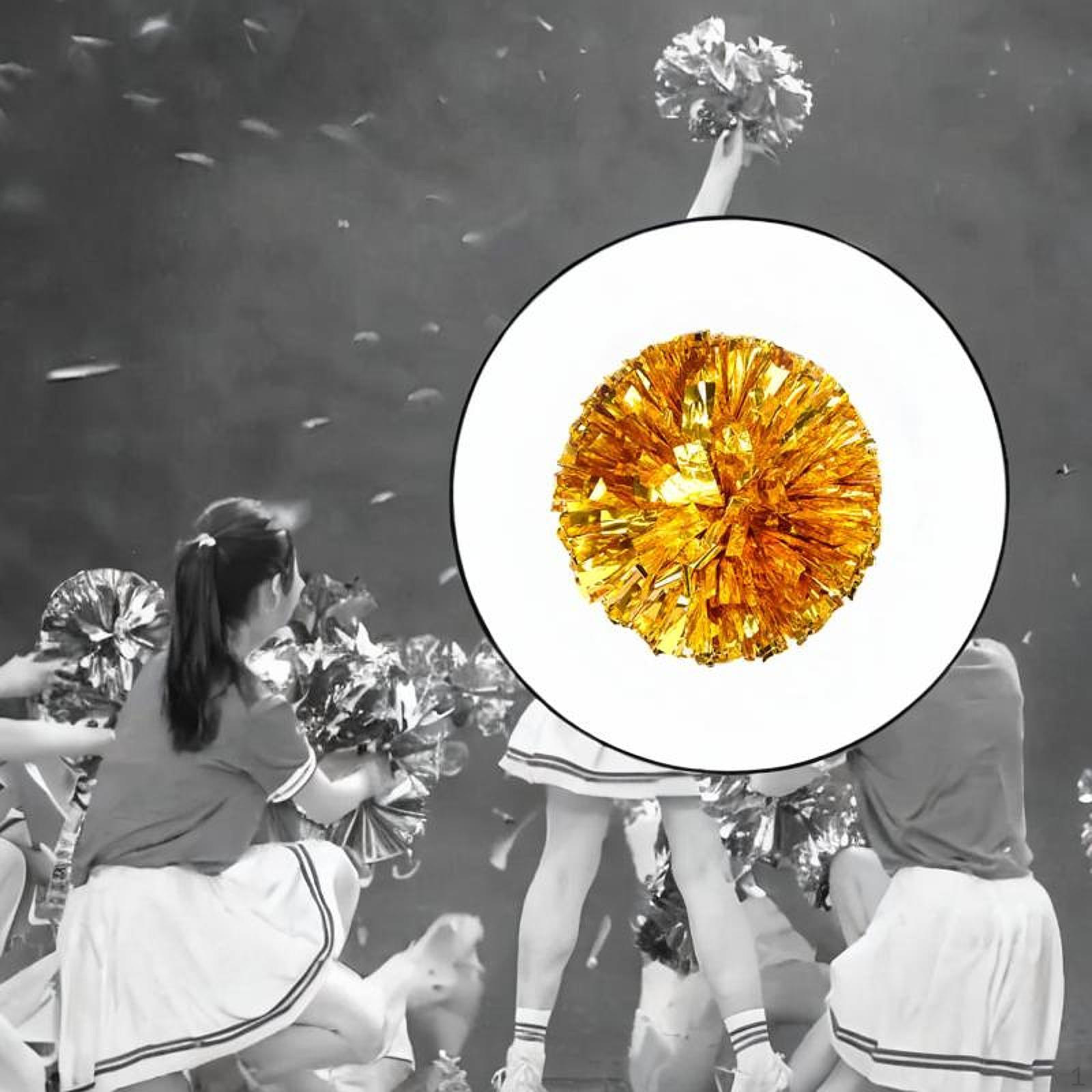 

pompoms Flower Ball with Finger Holes Professional Portable Chee Squad for Dance Sports золотий