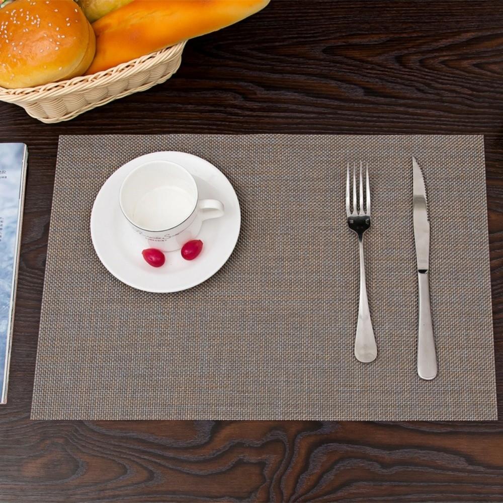 Washable Water Cup Mat Solid Color Western Food Mats New Woven Table Mats Kitchen