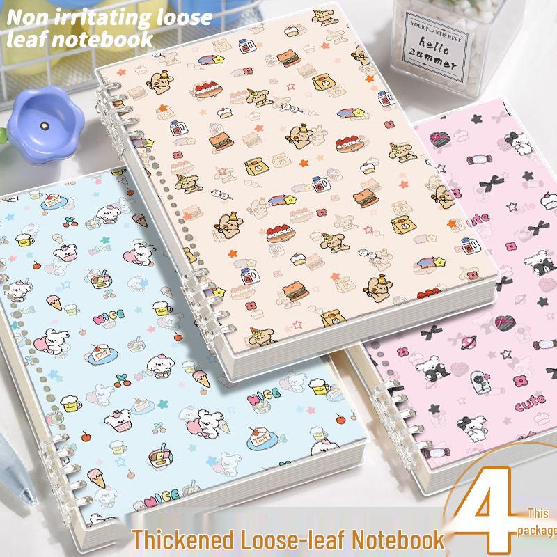 A5 Cute Element Loose-Leaf Notebook for School Students - Special Diary for Girls