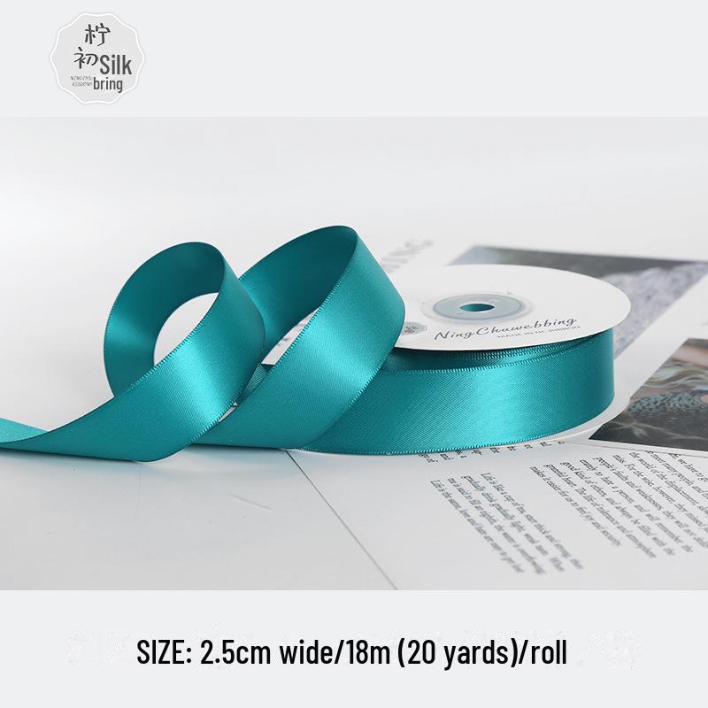 

Двостороння поліестерова стрічка з шифруванням 2,5 см для весільних бантів та упаковки подарунків високого класу