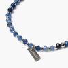 Jbans Classic Deep Blue Rondel Cut Slim 685 3X1 Binding Round Ring 1250 Bracelet Set (C2501-Se416_Na)