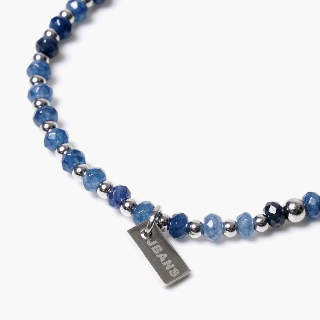 Jbans Classic Deep Blue Rondel Cut Slim 685 3X1 Binding Round Ring 1250 Bracelet Set (C2501-Se416_Na)