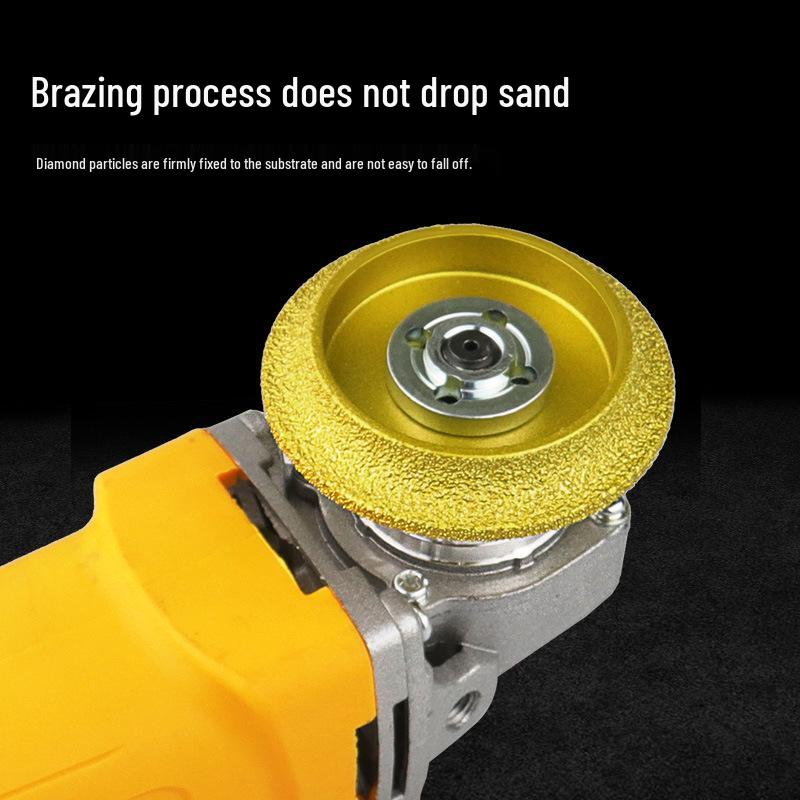 Brazed Diamond Chamfering and Trimming Grinding Wheel for Tile, Marble, and Quartz.