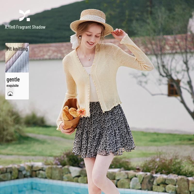 Xiangying Women s Lightweight V-Neck Knit Cardigan XL