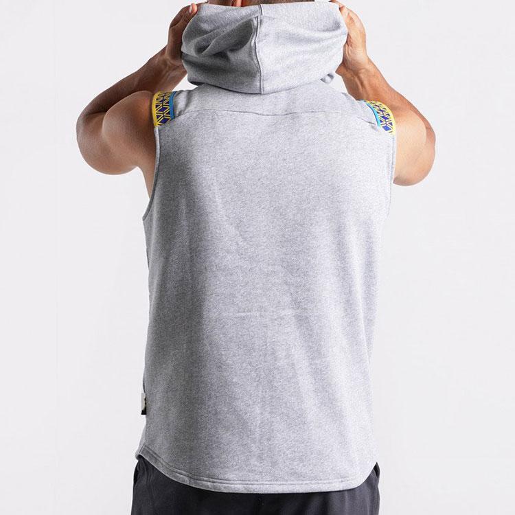 Under Armour Curry Series Fleece Casual Training Sports Running Sleeveless Hoodie Men tops Gray 1366637-011