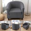 Nordic Club Tub Chair Cover Solid Color Plaid Armchair Covers Stretch Home Single Sofa Slipcovers for Study Bar Counter El