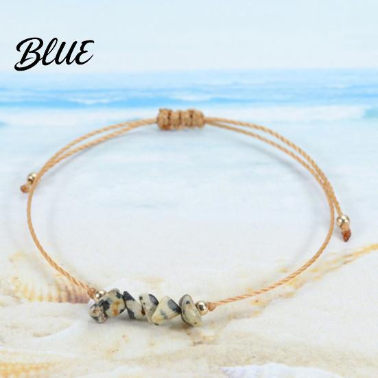 Vibrant Crystal Bracelet Gemstone Women Men Adjustable Braided Boho String