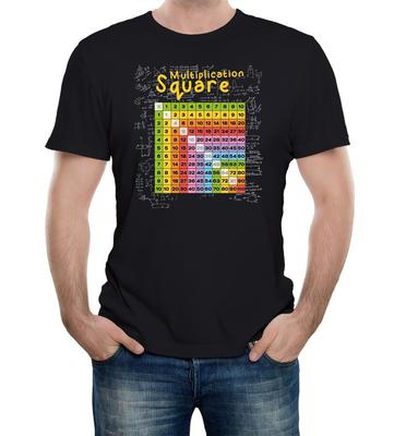 Number Multiplication Table Mens T-Shirt Maths Science Education Times Learning