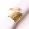 1Pcs Fall Leaves Napkin Rings Napkin Holder Gold Silver Christening Bangle Wedding Gifts Baptismal Shower Party Decor