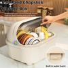 Large Capacity Kitchen Storage Box, Multifunctional Drain Bowl Shelf, Bowls and Chopstick Sorganizer, Kitchen Accessories, Hogar