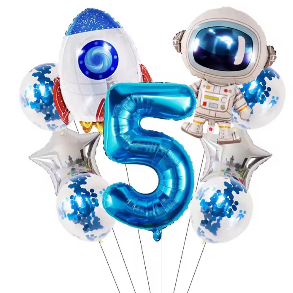 Astronauten-Thema Aluminiumfolienballon Geburtstagsfeier Dekoration, Kinder Raketen-Geburtstagsfeier Dekorationszubehör
