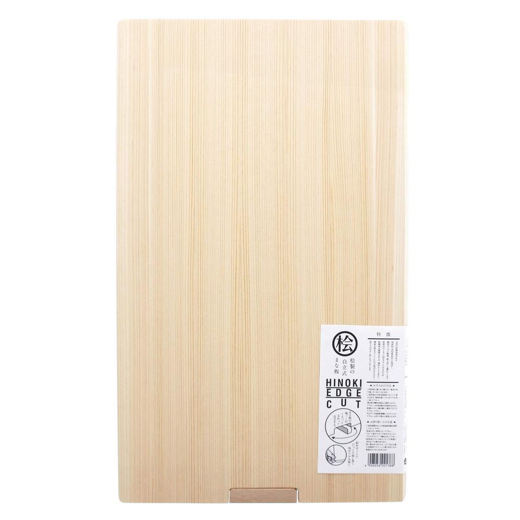 Ikegawa Wood Industry Sheet Cutting Board Natural L Hinoki with Stand Made in Japan