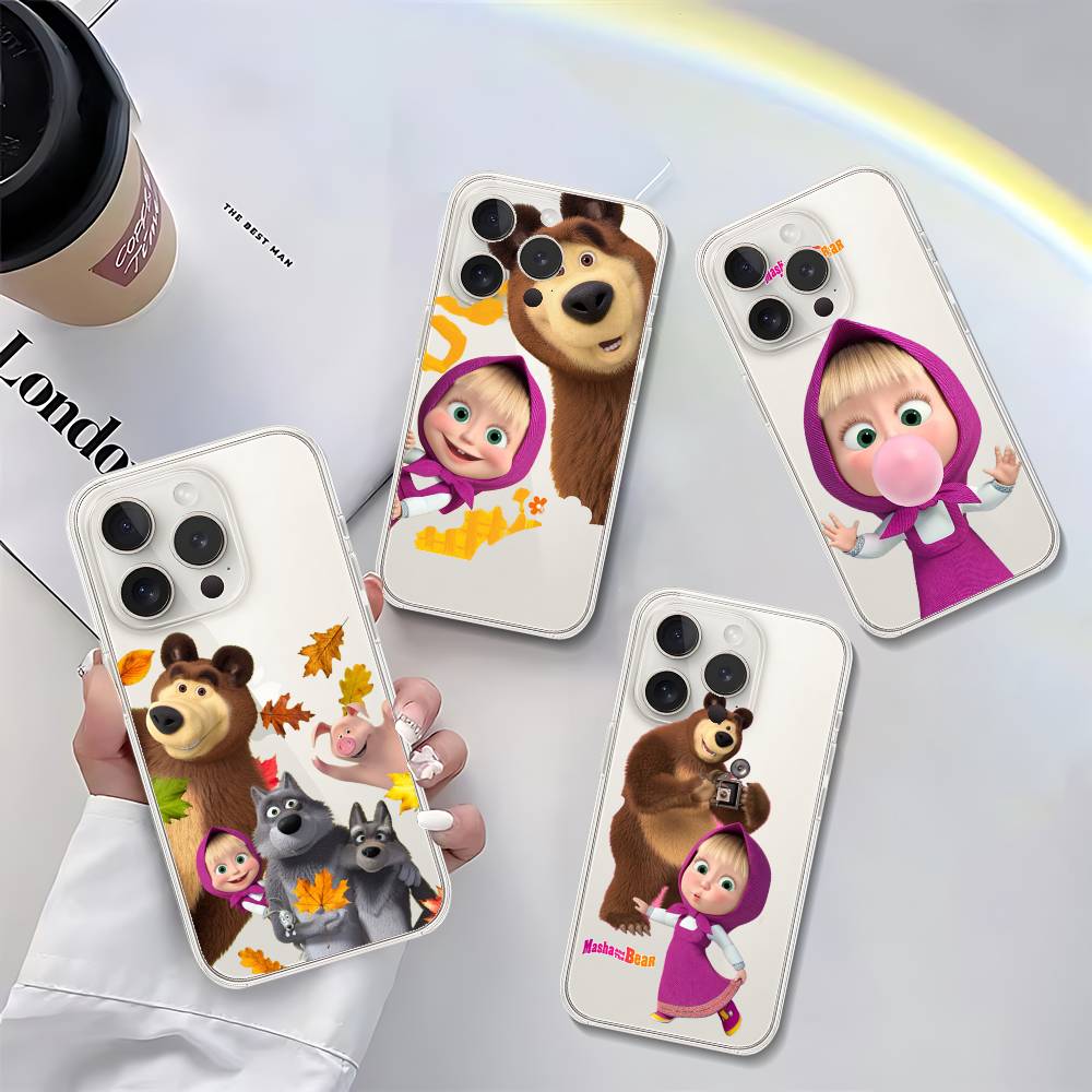 Phone Case Masha And The Bear For Samsung A57 A07 A36 A26 A56 A16 A06 A55 A35 A25 A15 A05 A54 A34 A24 A14 A13 Clear Back Cover