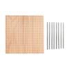 Pegboard Organizer Flat Wooden Positioning Board for DIY Crafters, Craft Workspace 11*11cm