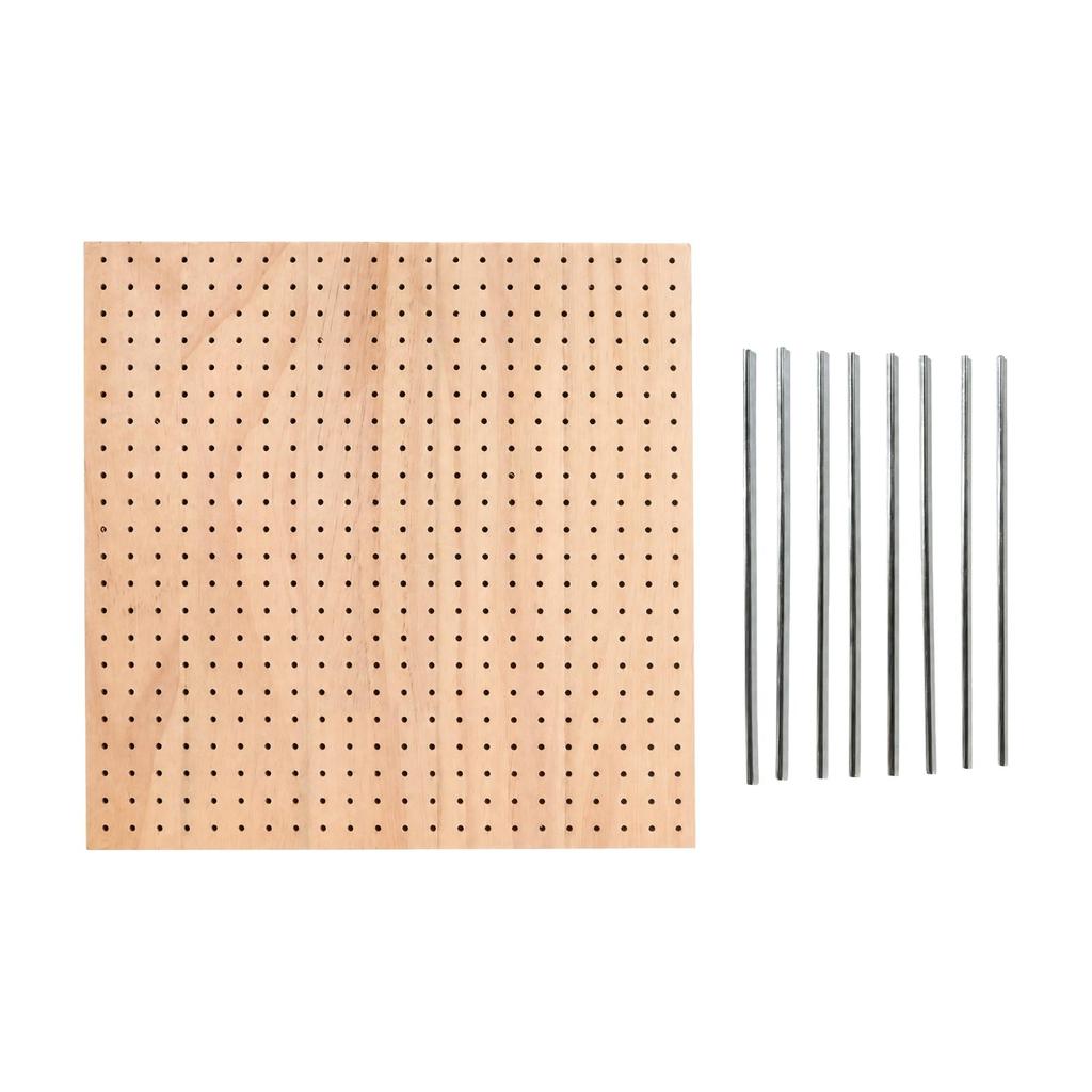 Pegboard Organizer Flat Wooden Positioning Board for DIY Crafters, Craft Workspace 11*11cm