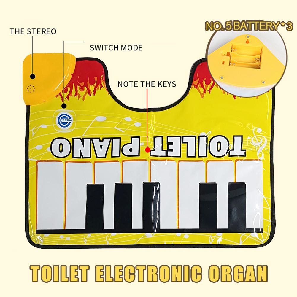 Záchodové Piano Koberec Novinka Potýrové Piano Zvukový Koberec Koupelnový Koberec Elektronické Piano Šlapání na Prsty Hudební Klávesnice Podlahová Rohož Hračky