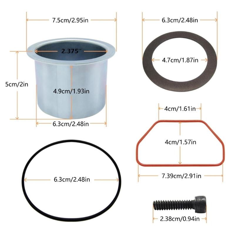 K0650 Air Compressor Cylinder Sleeve and Compression Rings Kit Replacement Kit Fit for Porter