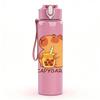 1PC Capybara Cute Cartoon Animal Print 750ml Color Plastic Sports Water Bottle Leakproof Flip Straw Lid Suitable for Sports Office Home Use