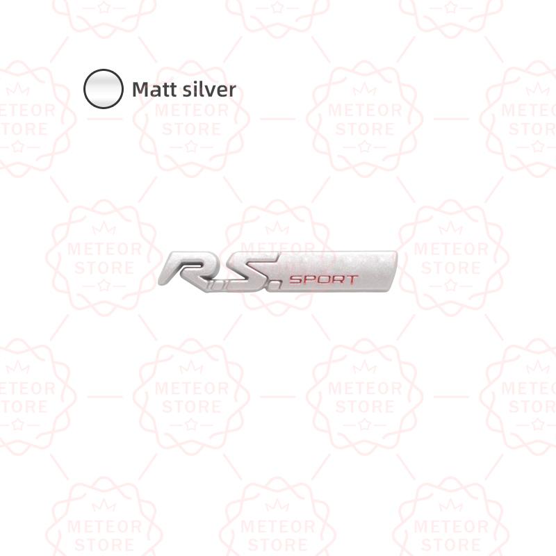 Car Nameplate RS Sport Metal Badge Interior Steering Wheel Sticker Emblem For Twingo Captur Kadjar Megane Koleos Clio Sandero