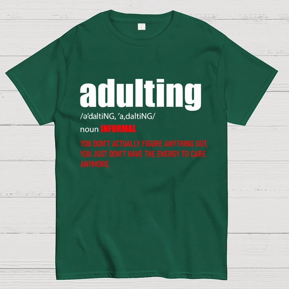 ADULTING Cotton Summer Casual Cool Loose T-Shirt
