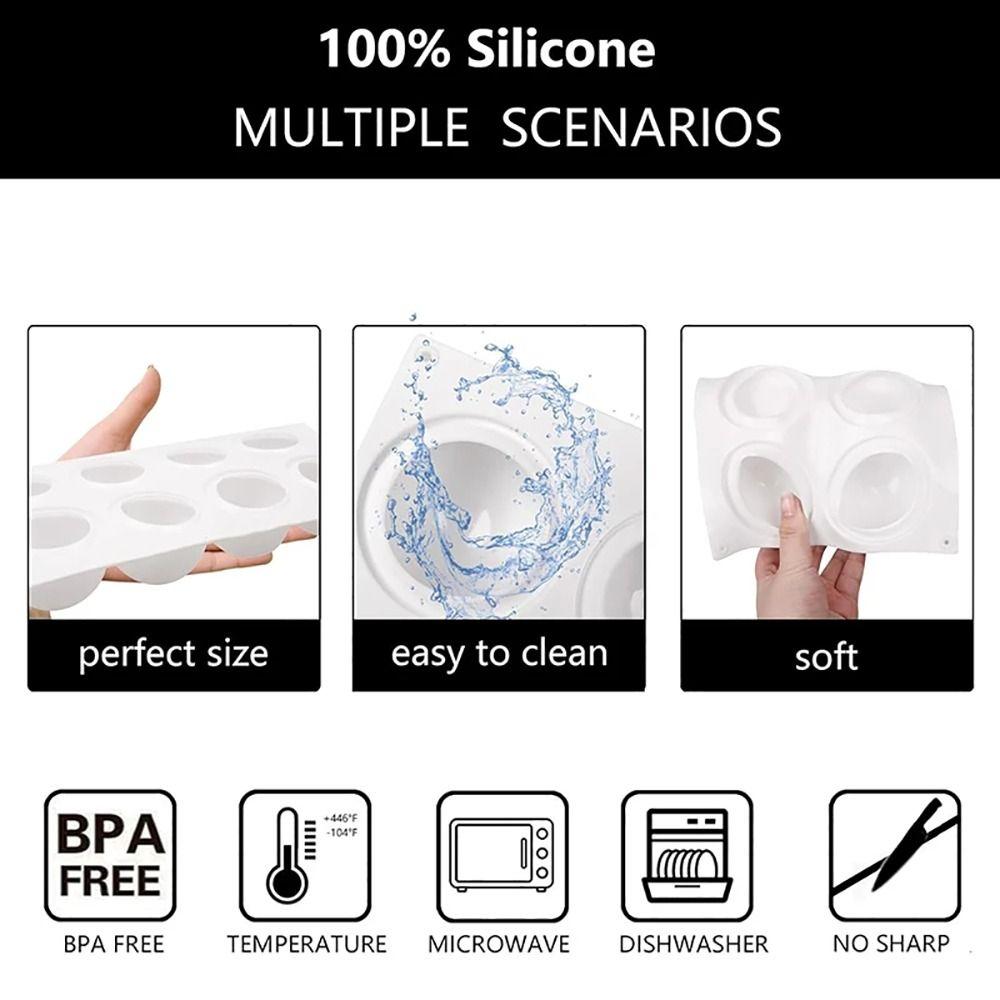 1Pcs DIY 3D Sphere Silicone Mold Kitchen Bakeware Accessories  French Dessert Chocolate Truffle