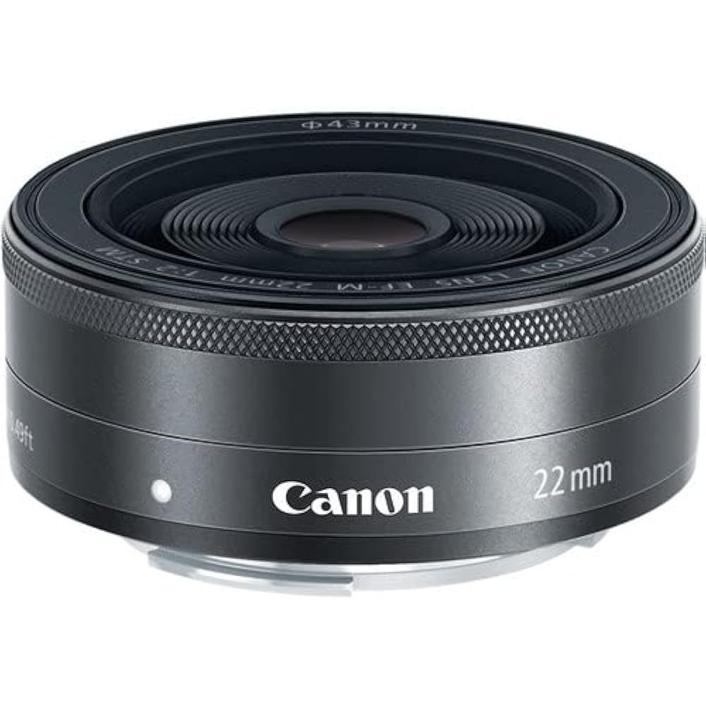 Canon Single Focus Wide Angle Lens EF-M22mm F2 STM Mirrorless SLR Compatible Black, Black