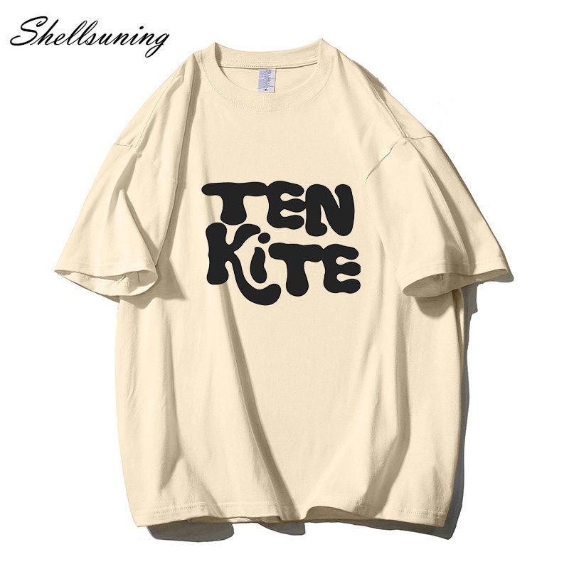 Shellsuning модные футболки с рисунком из 100% хлопка женские летние футболки с короткими — фото 16