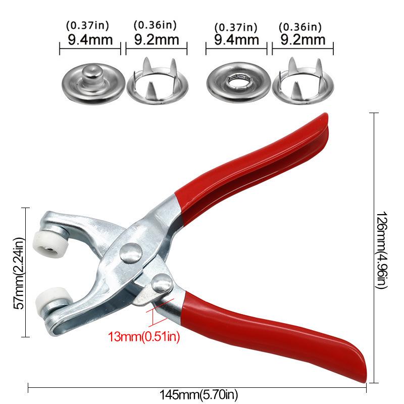 9.5mm Five-Prong Snap Fastener Pliers for Children's Clothing