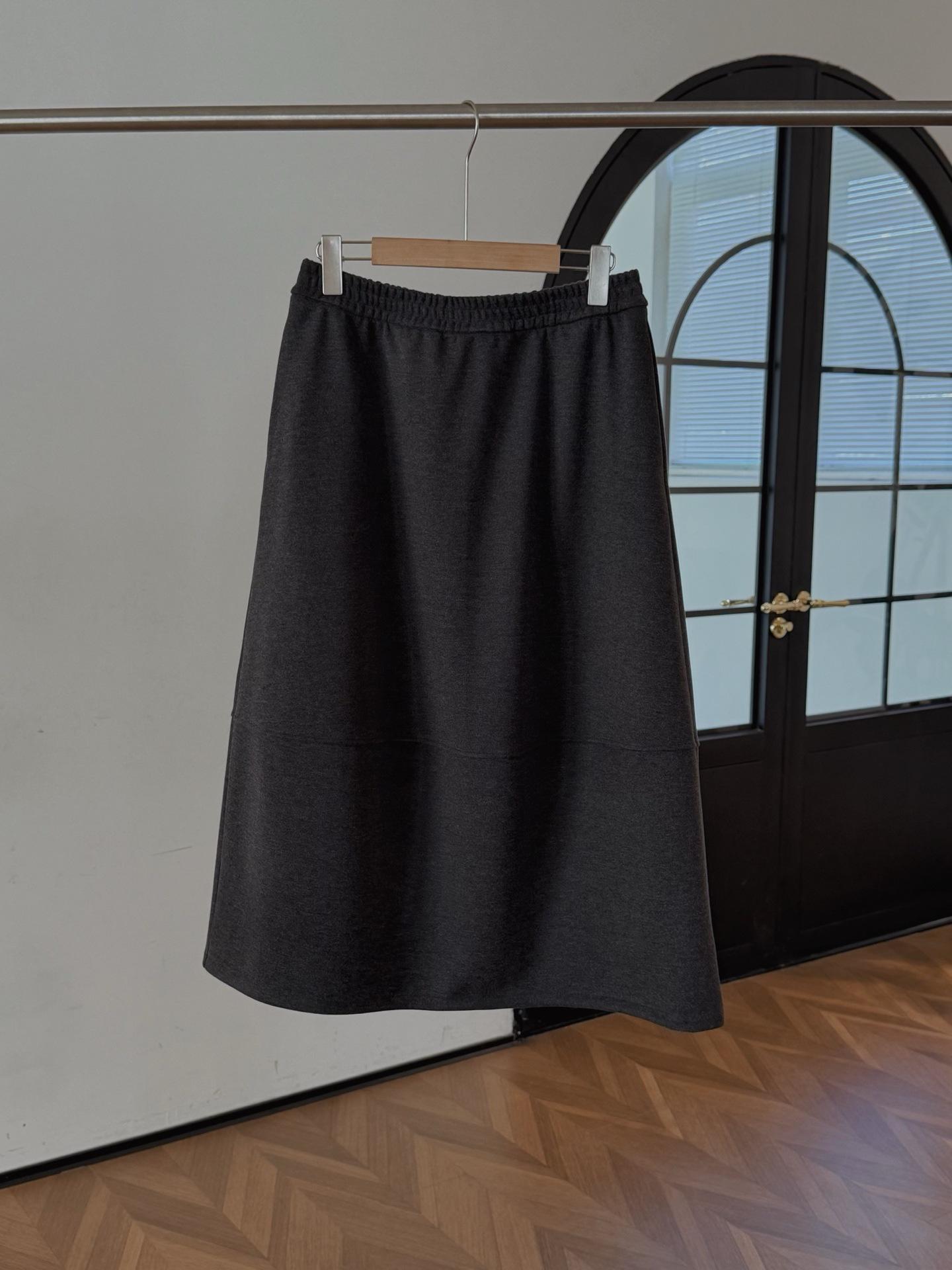 

Xiaohongshu Women s High-Waisted Grey Wool Skirt - Autumn/Winter Slimming Petite Bud Design Medium серый