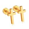 Simple And Elegant Cross Earrings Hypoallergenic Casual Versatile Electroplated Stud Earrings For Women