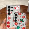 Cartoon Merry Christmas Pattern Phone Cover For Samsung S24 S23 S22 S21 Ultra A55 A54 A34 A35 A52 A14 Slim Clear Shockproof Transparent Hard PC Case