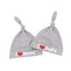 Spring Summer Love Papa Mom Newborn Baby Hat Infant Toddler Cotton Cap Cute Layer Solid Headwear for 0-3 Months Boys Girls