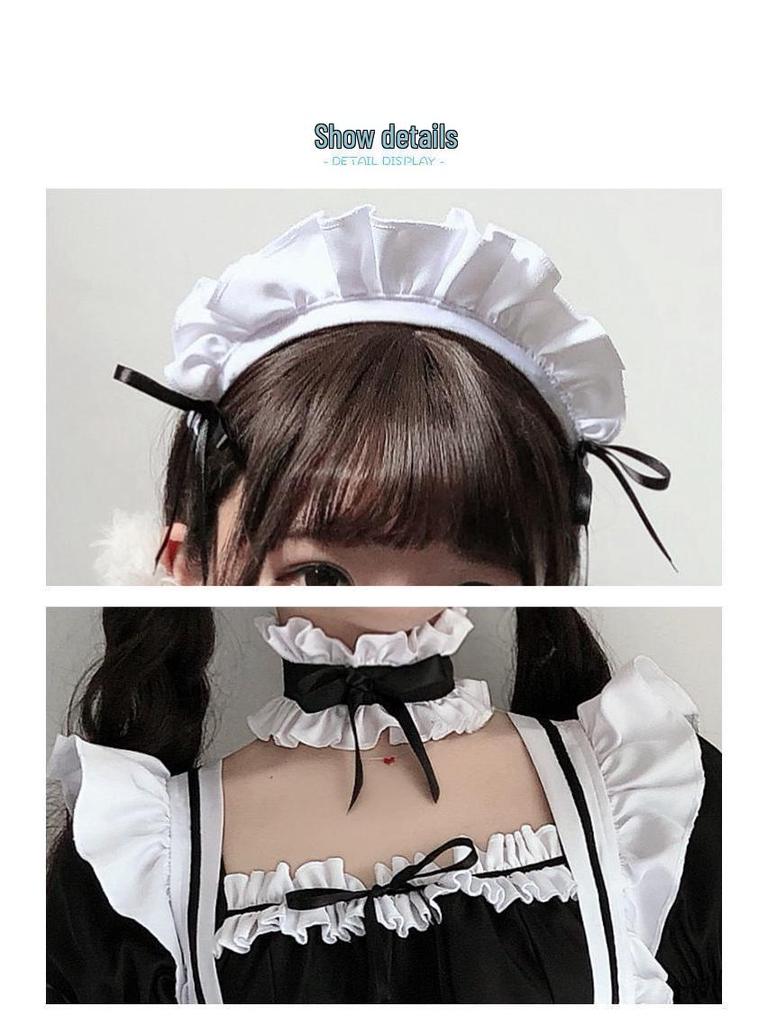 Japanisches Maid-Outfit: Süßes Lolita-Schülerinnen-Kleider-Set in Übergröße für den täglichen Gebrauch.