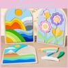 Wooden 3d Puzzle For Kids Rainbow Matching Educational Toy For Concentration Development