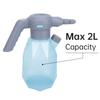 0.5 Gallon Electric Spray Pot 2L Transparent Spraying Bottle with Measuring Cup 3 Speeds Adjustable Automatic Watering