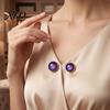 Decorative Brooch Button 2Pcs Faux Pearl Magnetic Clothes Button, Fake Cat Eye Stone Clothing Fixation Accessory Safety for Shirts Scarf Shawl, Magnet