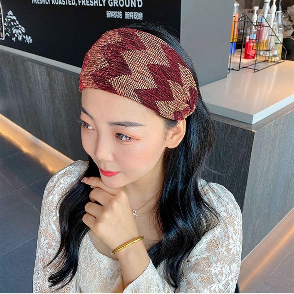 Wash Face Headband Sequins Female Hairbands Lace Headband Korean Style Headwear Wide Hair Hoop